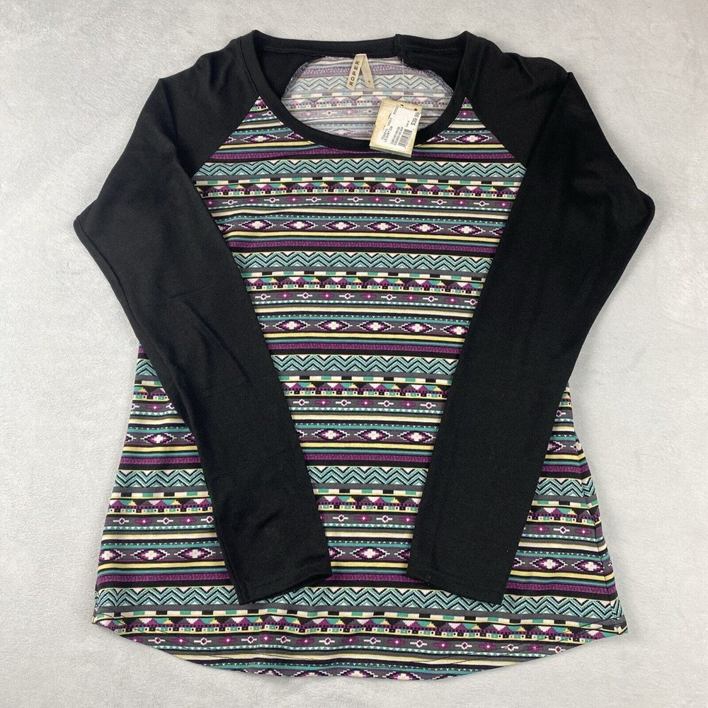 Roper Womens Aztec Medium Multicolor Polyester L/S T-Shirt NWT